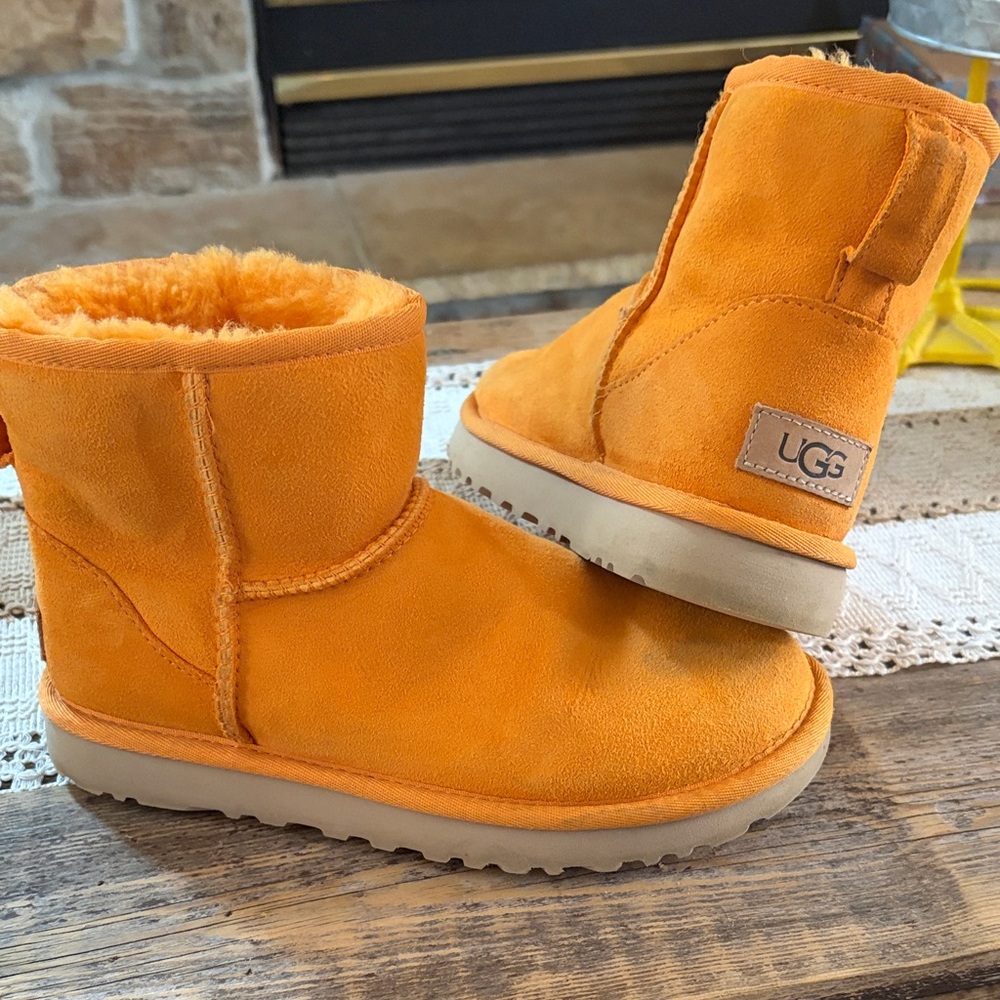 UGG Vibrant Orange Suede Boots